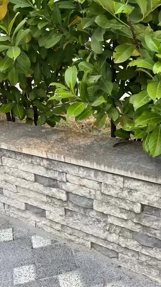 Vrtni zid obložen kamenom